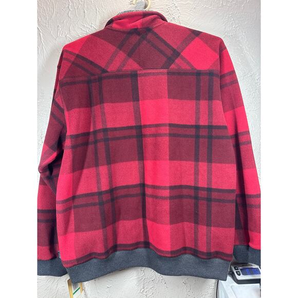 IZOD Buffalo Plaid Zip Up Jacket Lumber Jack Logger Hunter Winter Size Large - Picture 2 of 4